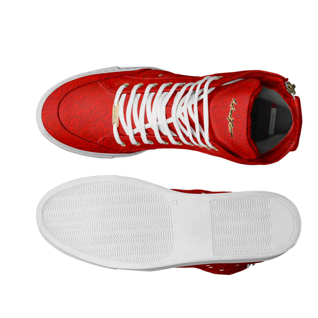LIMITED - EMBOSSED RED LEATHER